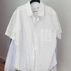 Men's Goodfellow, short sleeve, white button down shirt, cotton, size XL